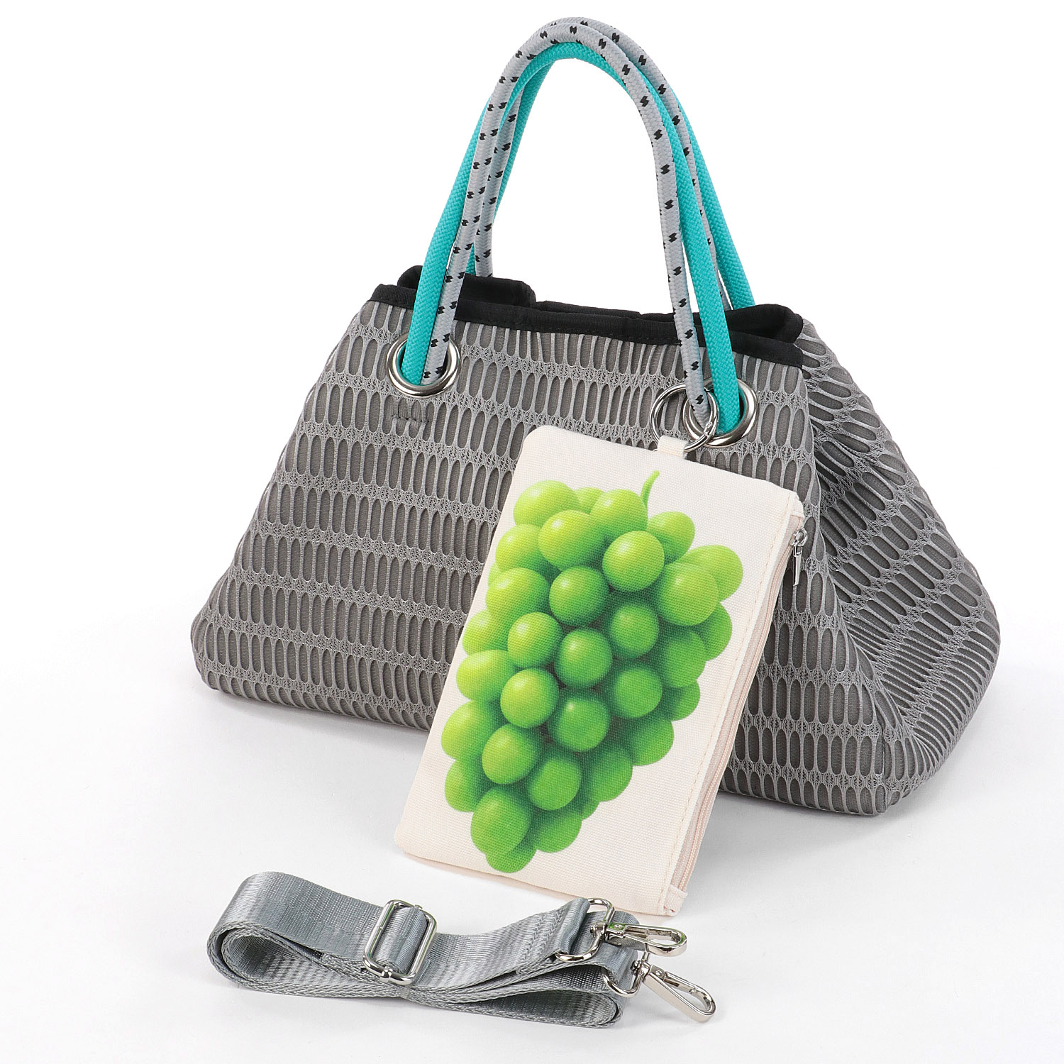 美味しいポーチ付メッシュトートバッグ - 画像6