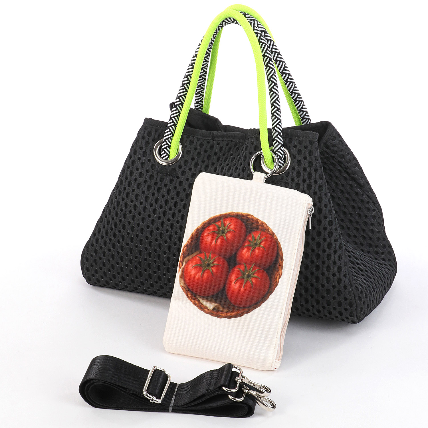 美味しいポーチ付メッシュトートバッグ - 画像7