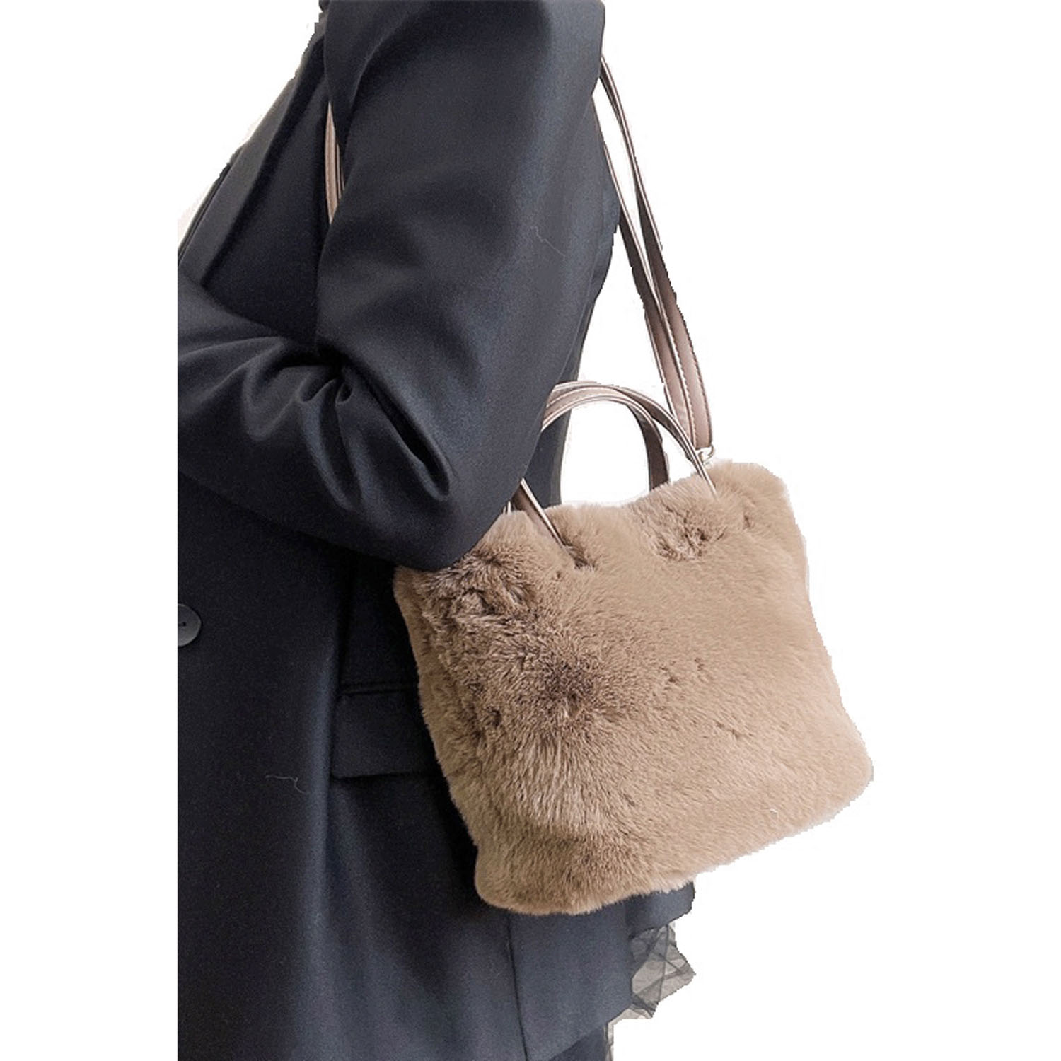 【20－00 在庫ある分で終了】adia マロンデザインエコファーバッグ - 画像3