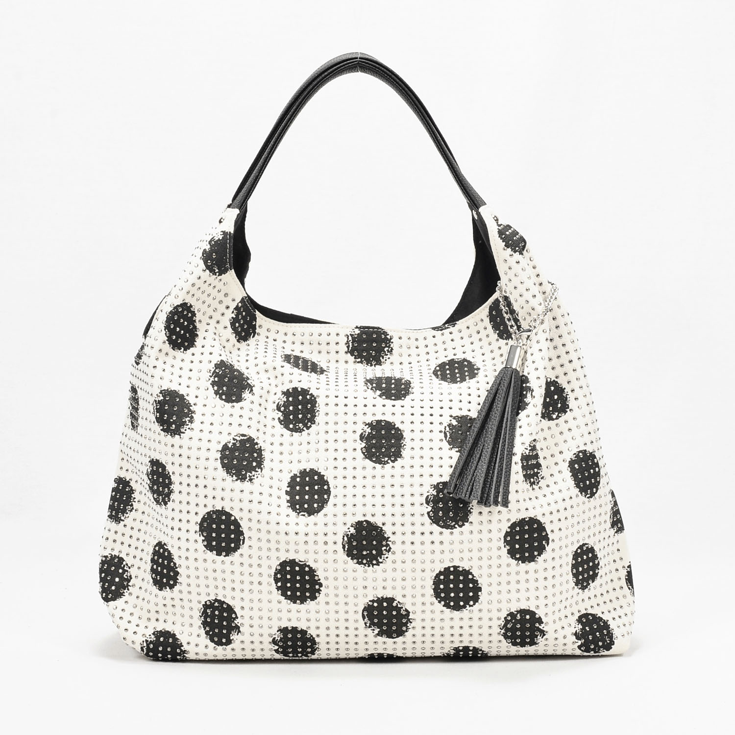 ホットフィックスドット柄バルーントートバッグ - 画像6