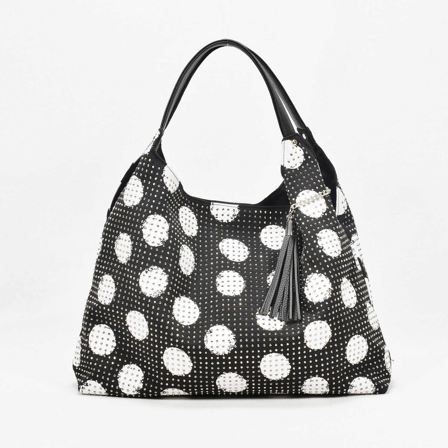 ホットフィックスドット柄バルーントートバッグ - 画像7