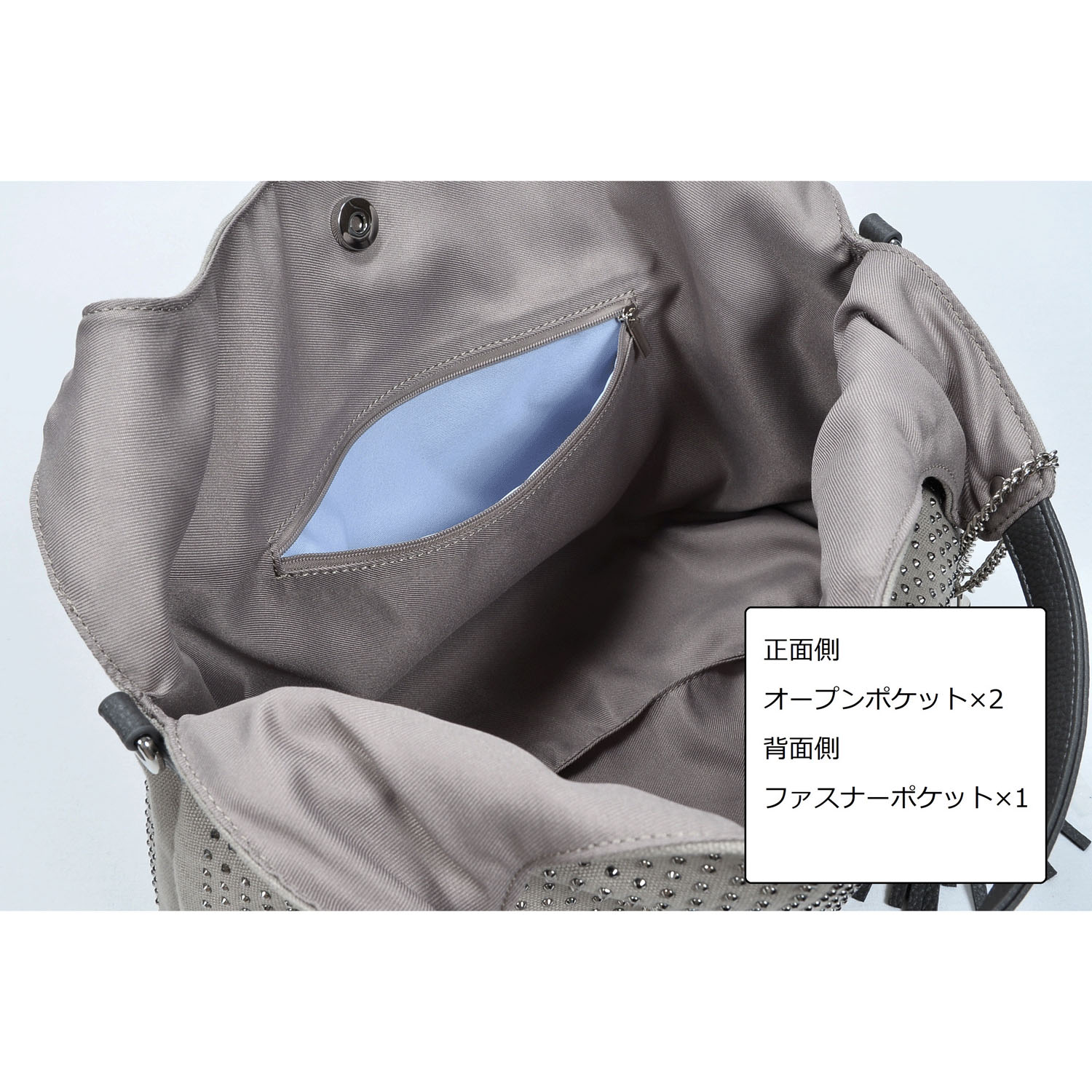 ホットフィックスドット柄バルーンミニ2WAYバッグ - 画像3