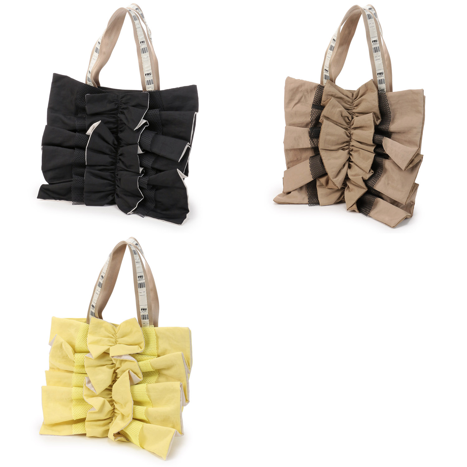 ナイロンフリルトートバッグ - 画像1