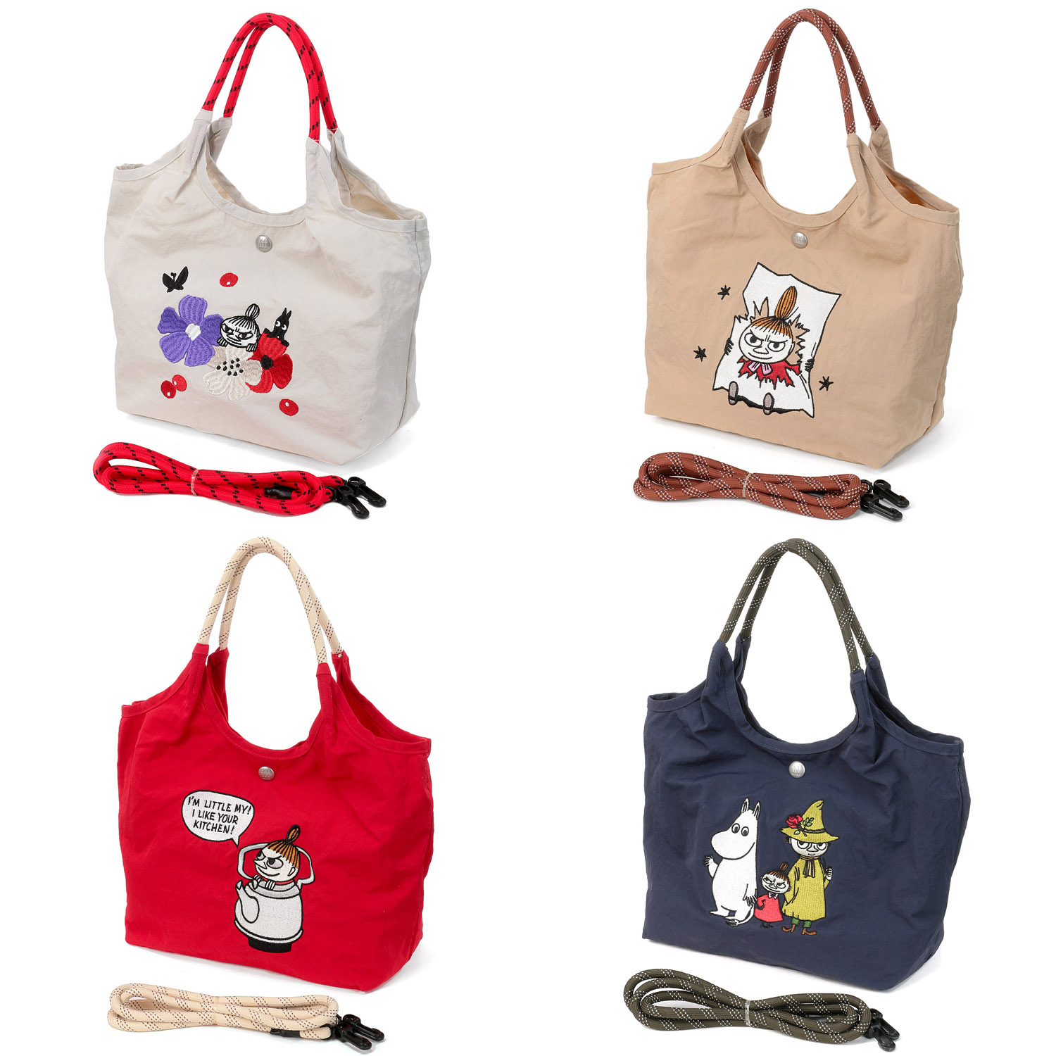 MOOMIN ナイロン刺繍2WAYバッグ