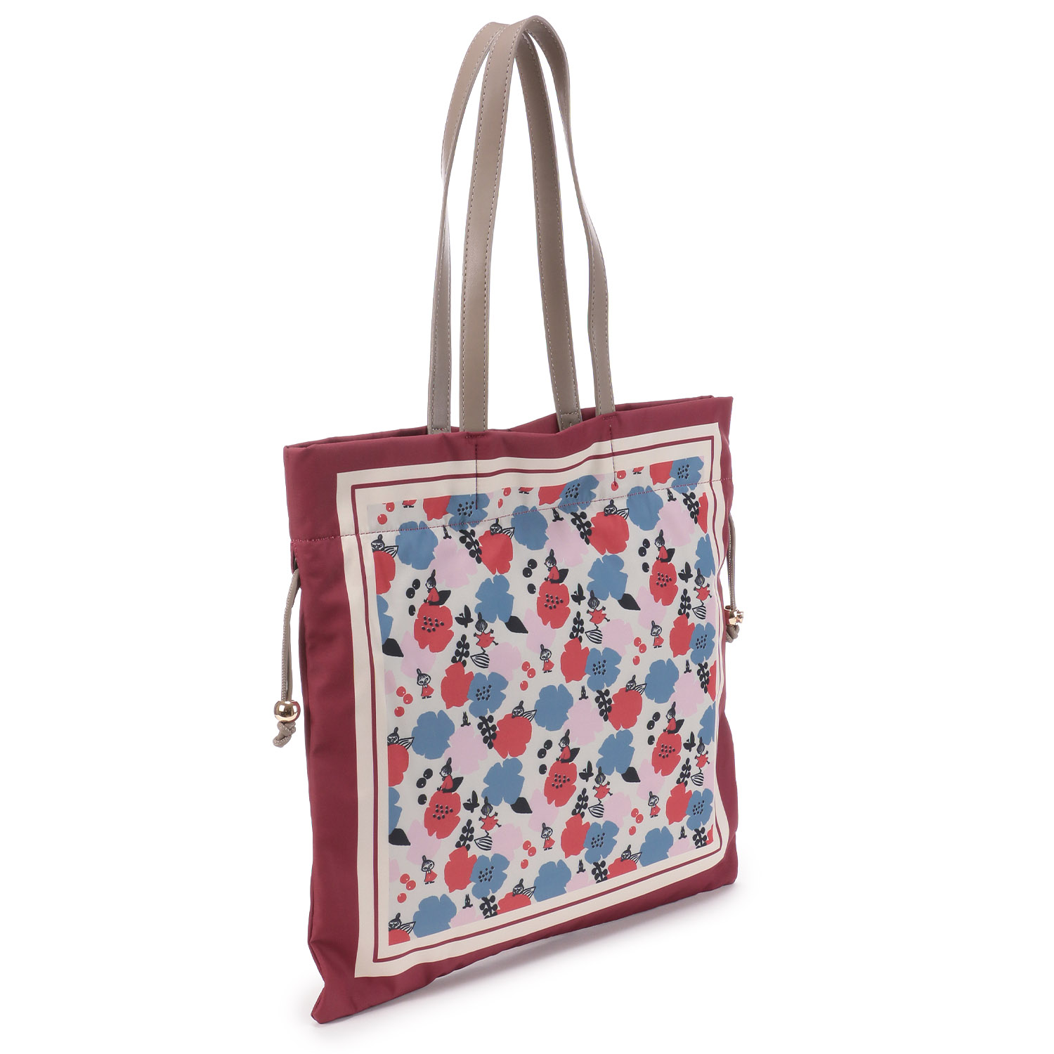 MOOMIN スカーフ柄巾着トートバッグ - 画像6