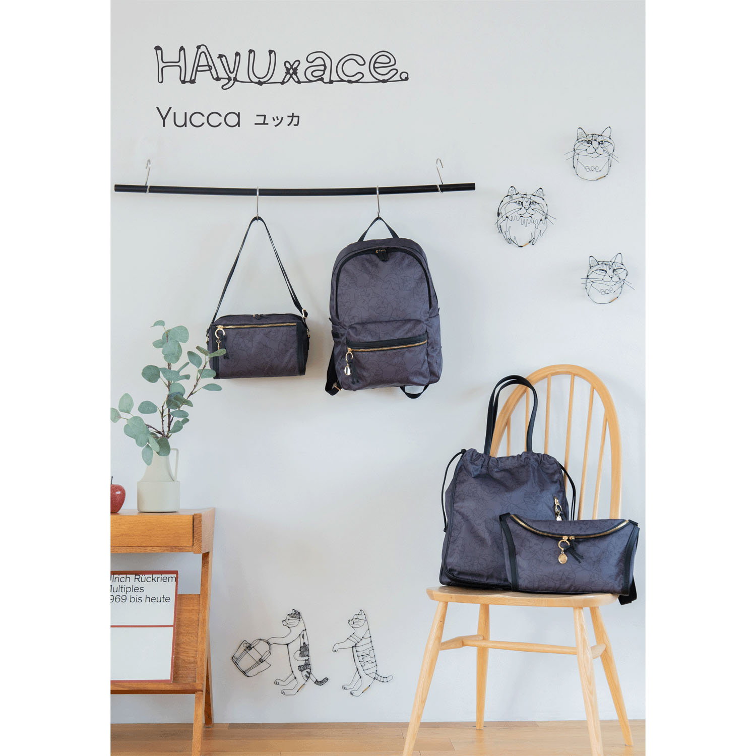 HAyU×ace ユッカ 縦型ショルダーバッグ - 画像1