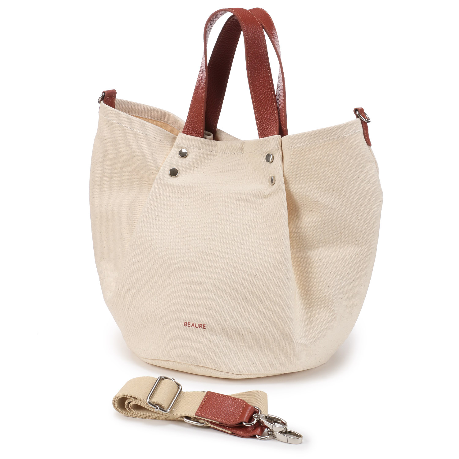 BEAURE キャンバスバルーン型トートバッグ - 画像6