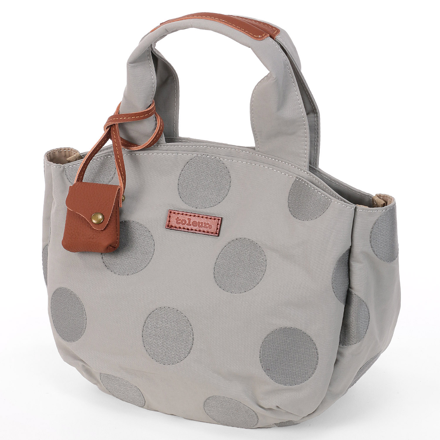 【12－00、52－00 在庫ある分で終了】toleur ドット刺繍バルーントートバッグ - 画像2