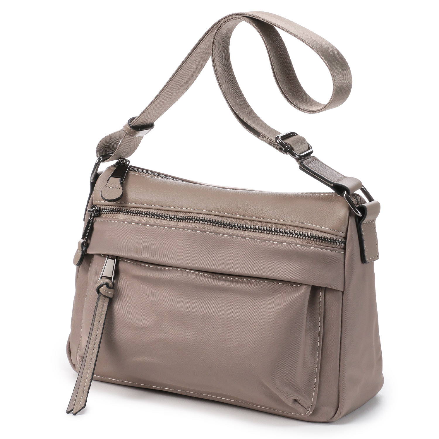 【63－00 次回納期未定】ナイロン×牛革ショルダーバッグ - 画像2