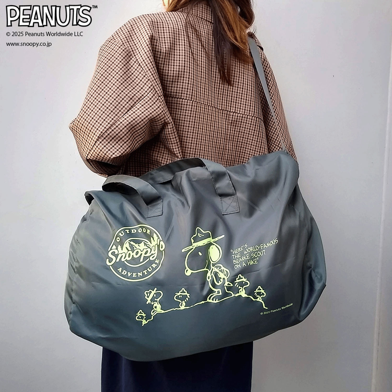 PEANUTS スヌーピー大型折りたたみボストンバッグ - 画像3