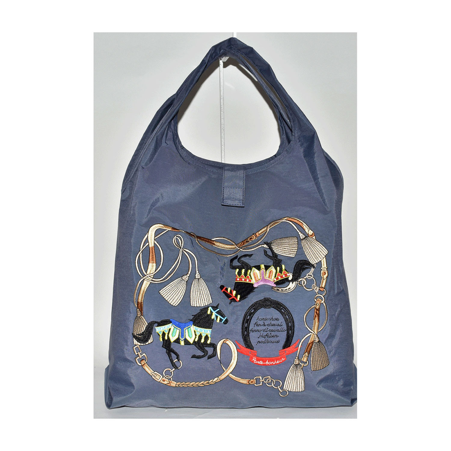 馬柄刺繍コンパクトトートバッグ - 画像2