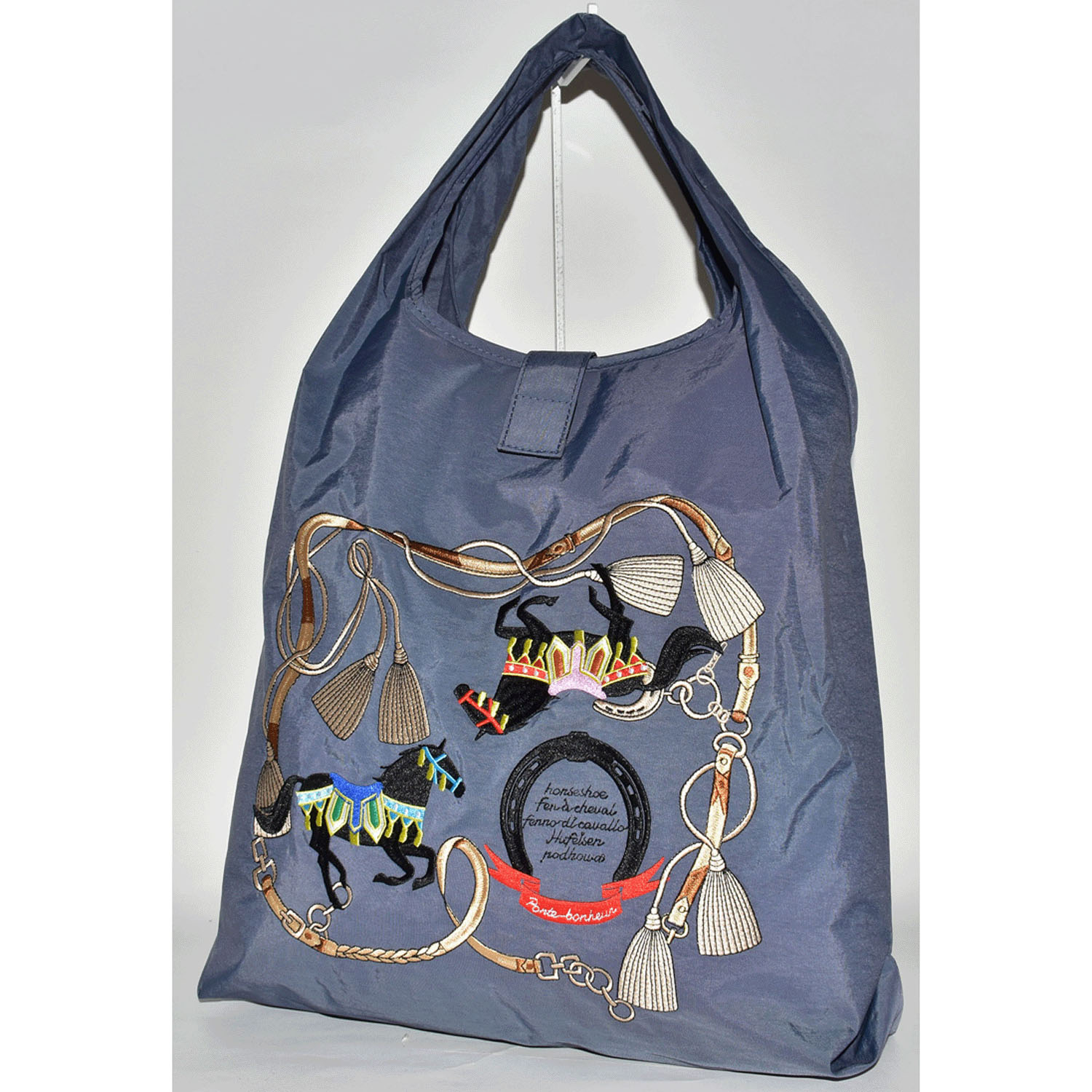 馬柄刺繍コンパクトトートバッグ - 画像3