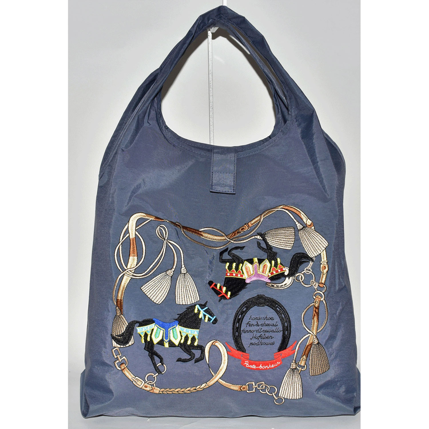 馬刺繍コンパクトトートバッグ小 - 画像2