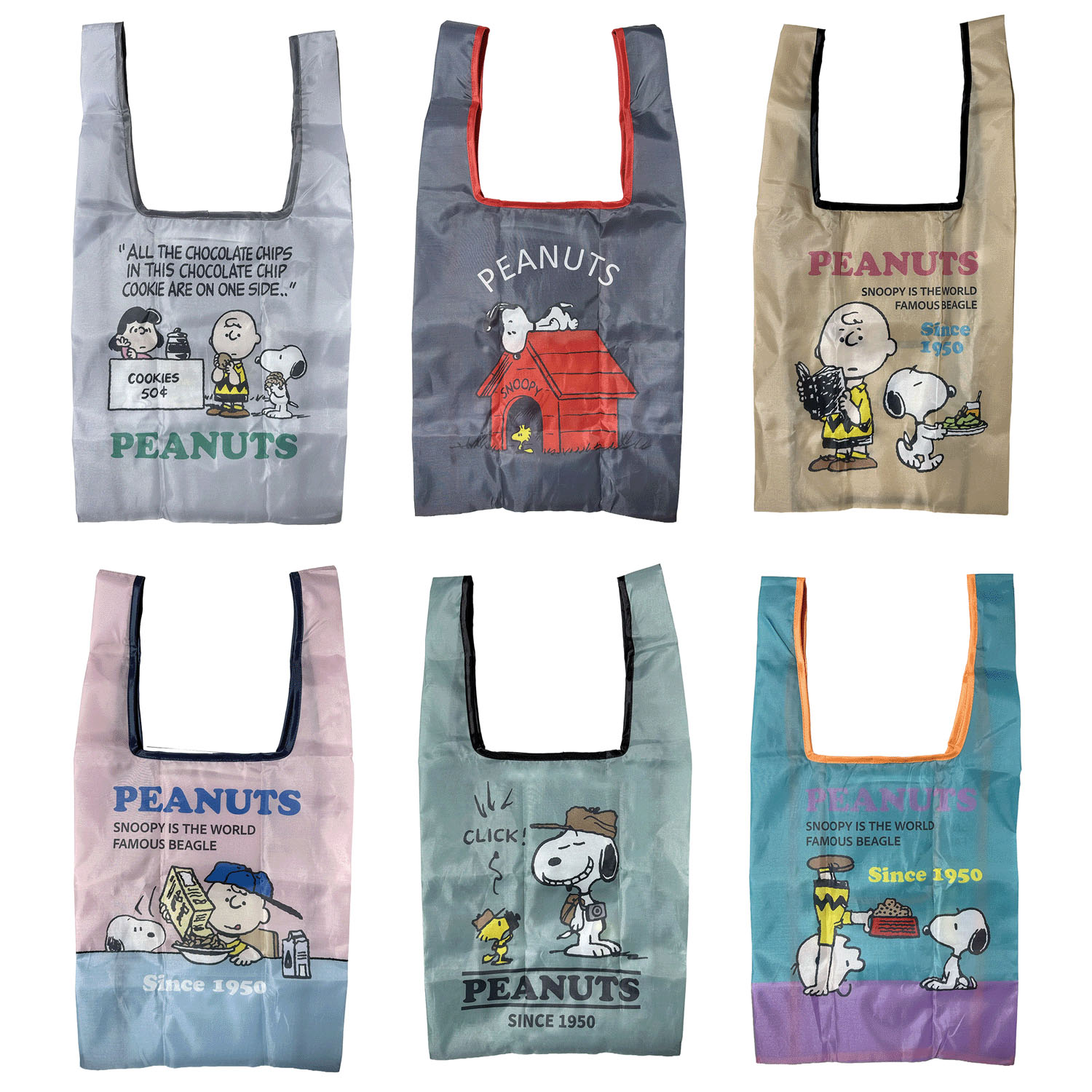 スヌーピー コンパクトエコバッグ2個組 - 画像1