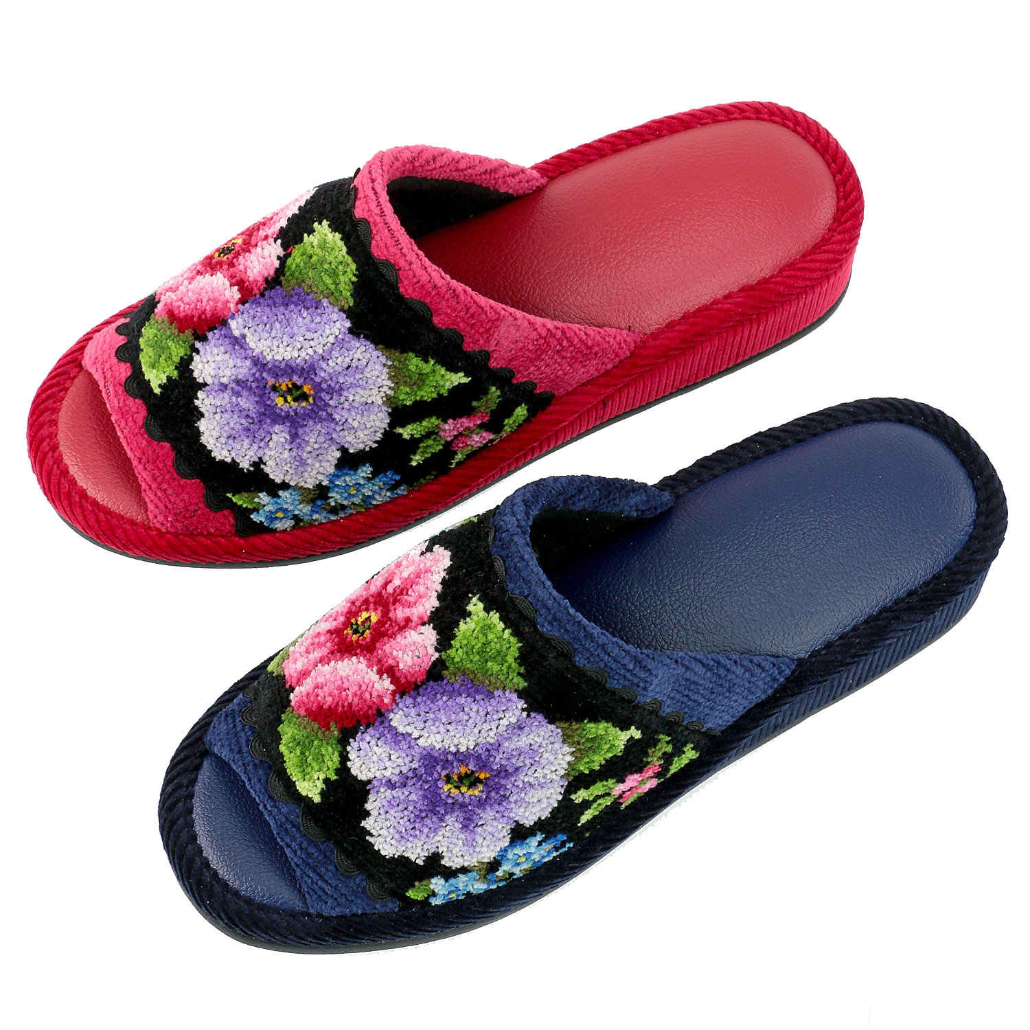 【74：在庫限り】FEILERアデルフローリア ヒールスリッパ（ADF222027） - 画像1