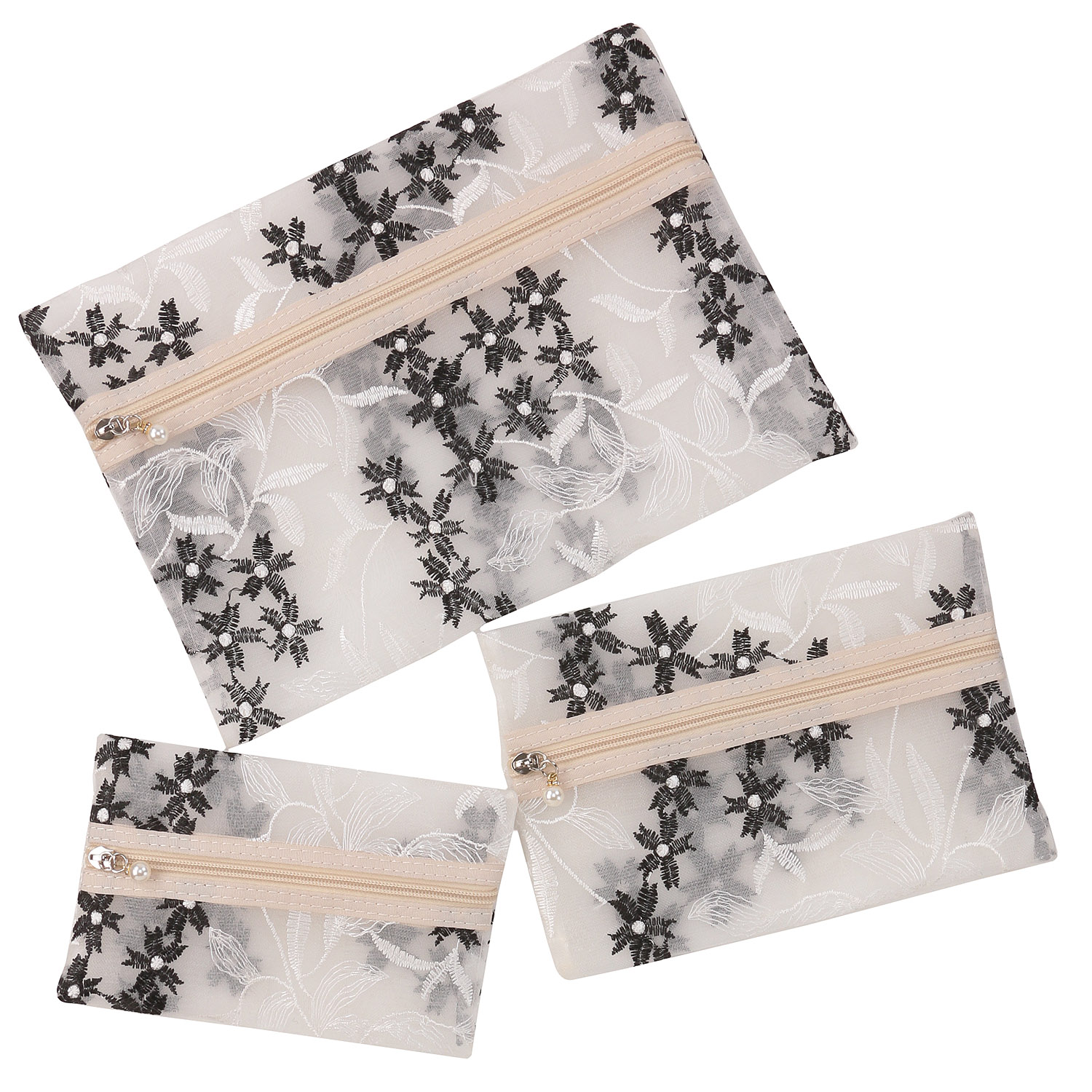 フラワーリーフトリプルポーチ - 画像2