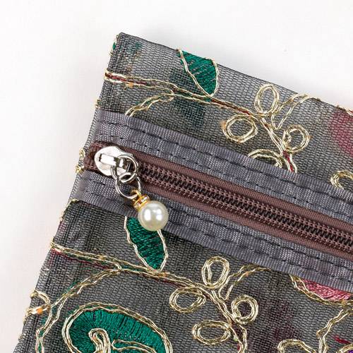 【5月1日より価格改定】メッシュ ゴールド刺繍 ポーチ 3点セット - 画像4