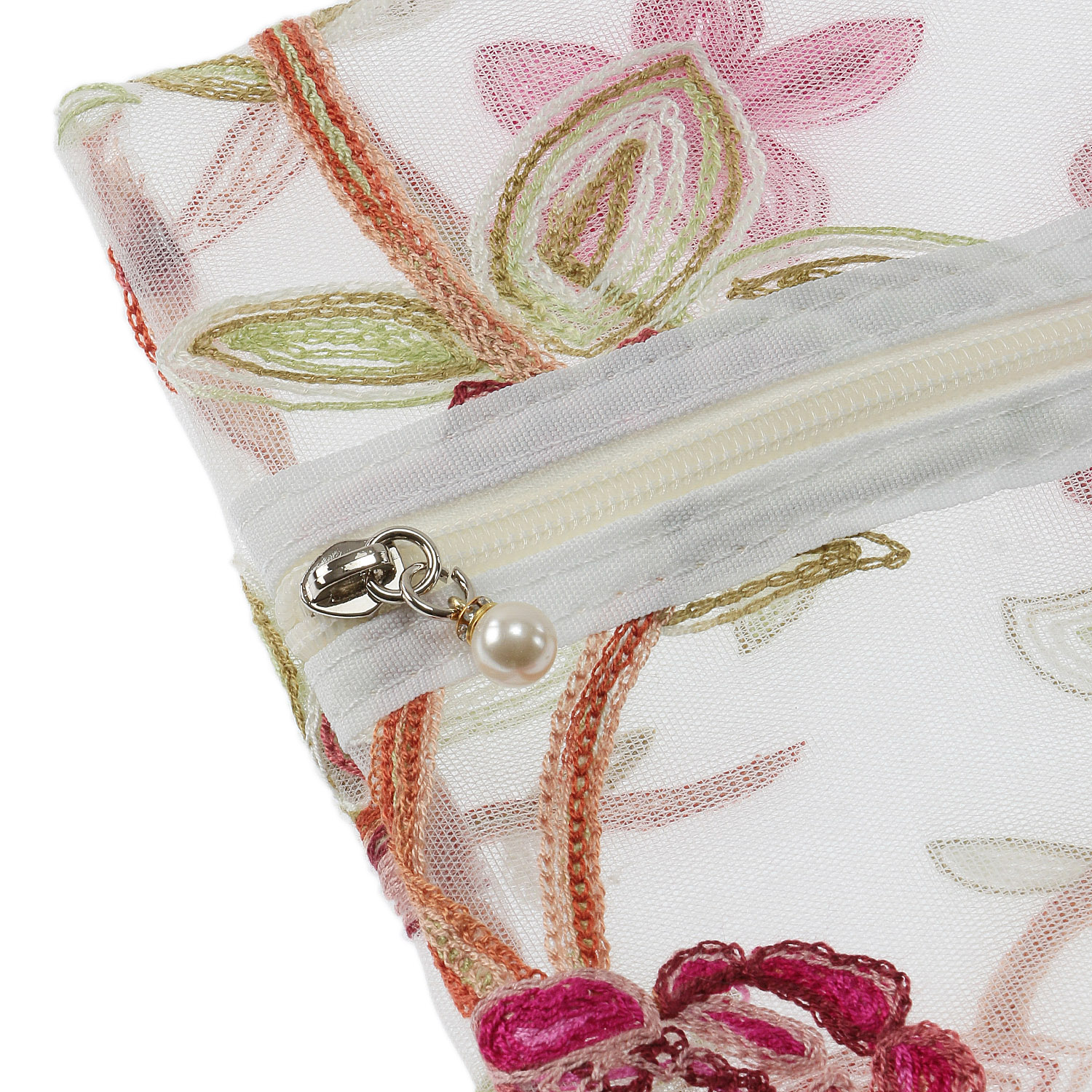 【5月1日より価格改定】メッシュ花柄刺繍3Pポーチ - 画像5