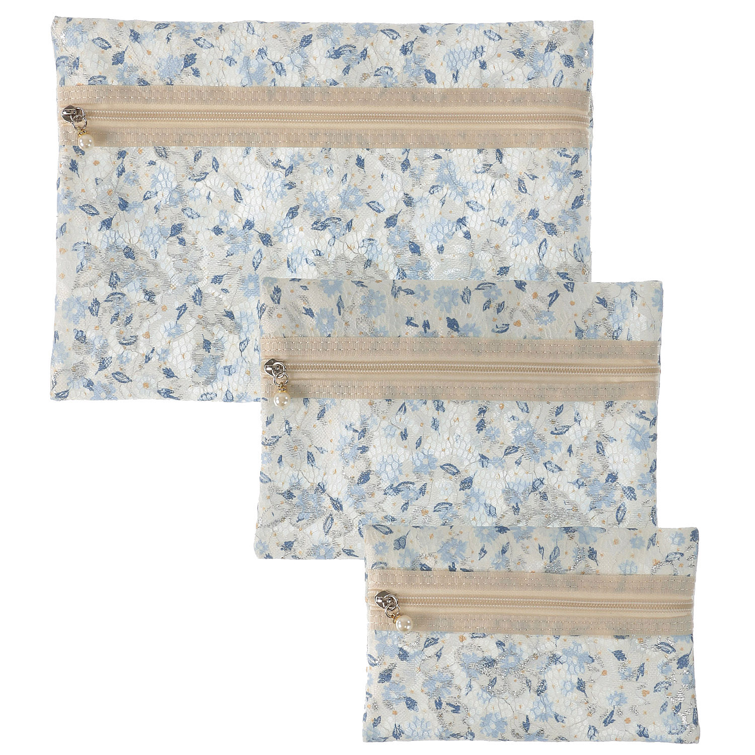 メッシュ花柄3Pポーチ - 画像6