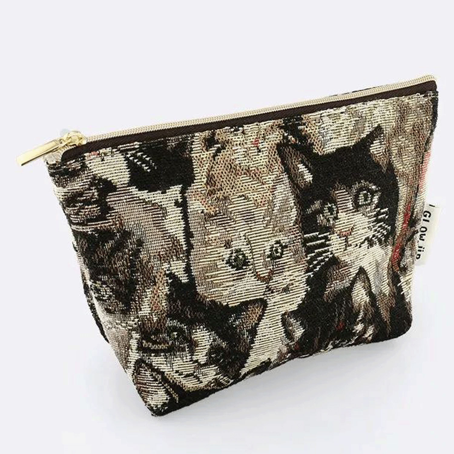 ゴブラン織りマチ付ポーチ - 画像2