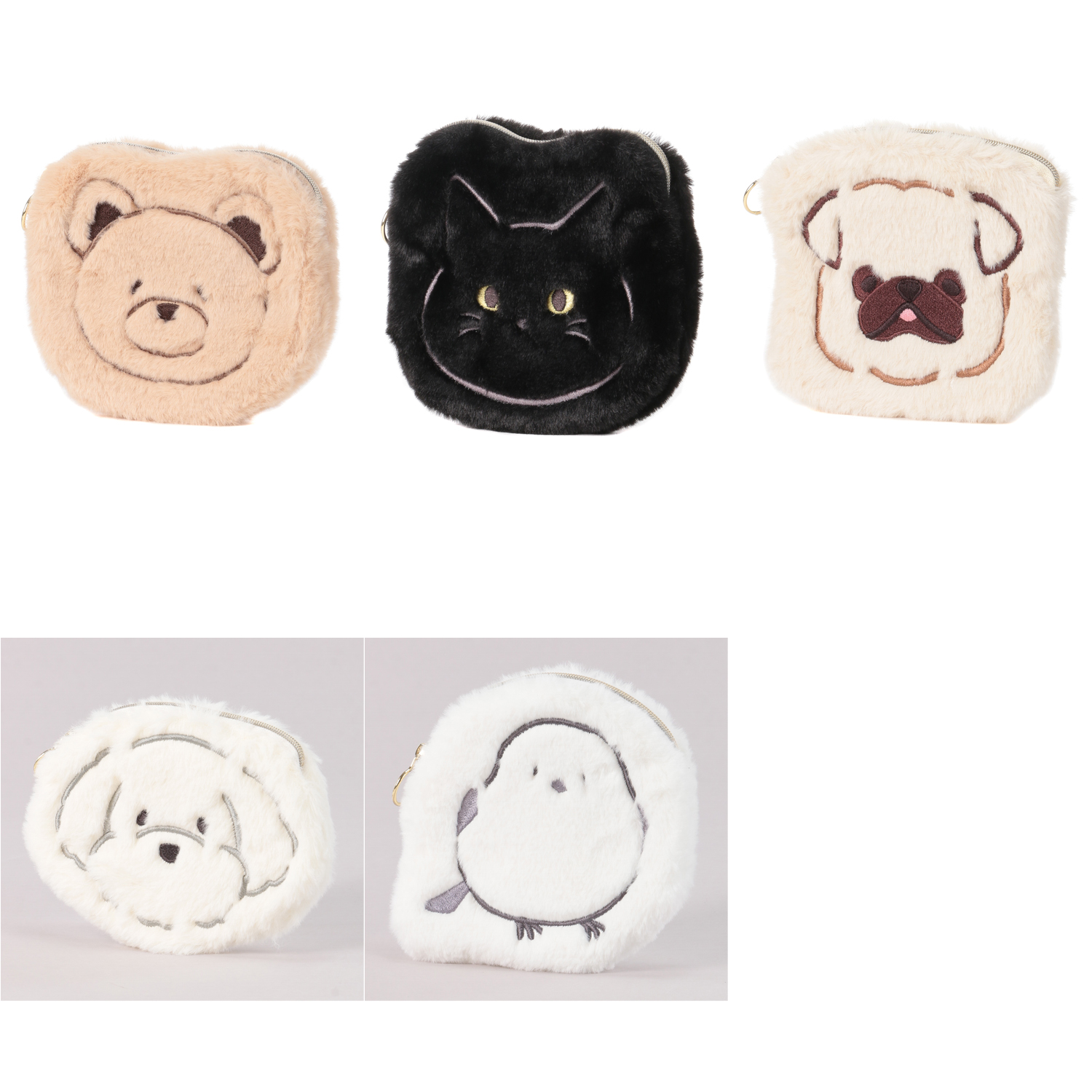 もふもふアニマルフラットポーチ - 画像2