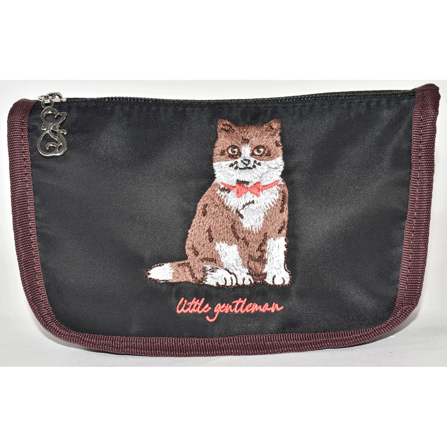 ネコ刺繍ポーチ - 画像1