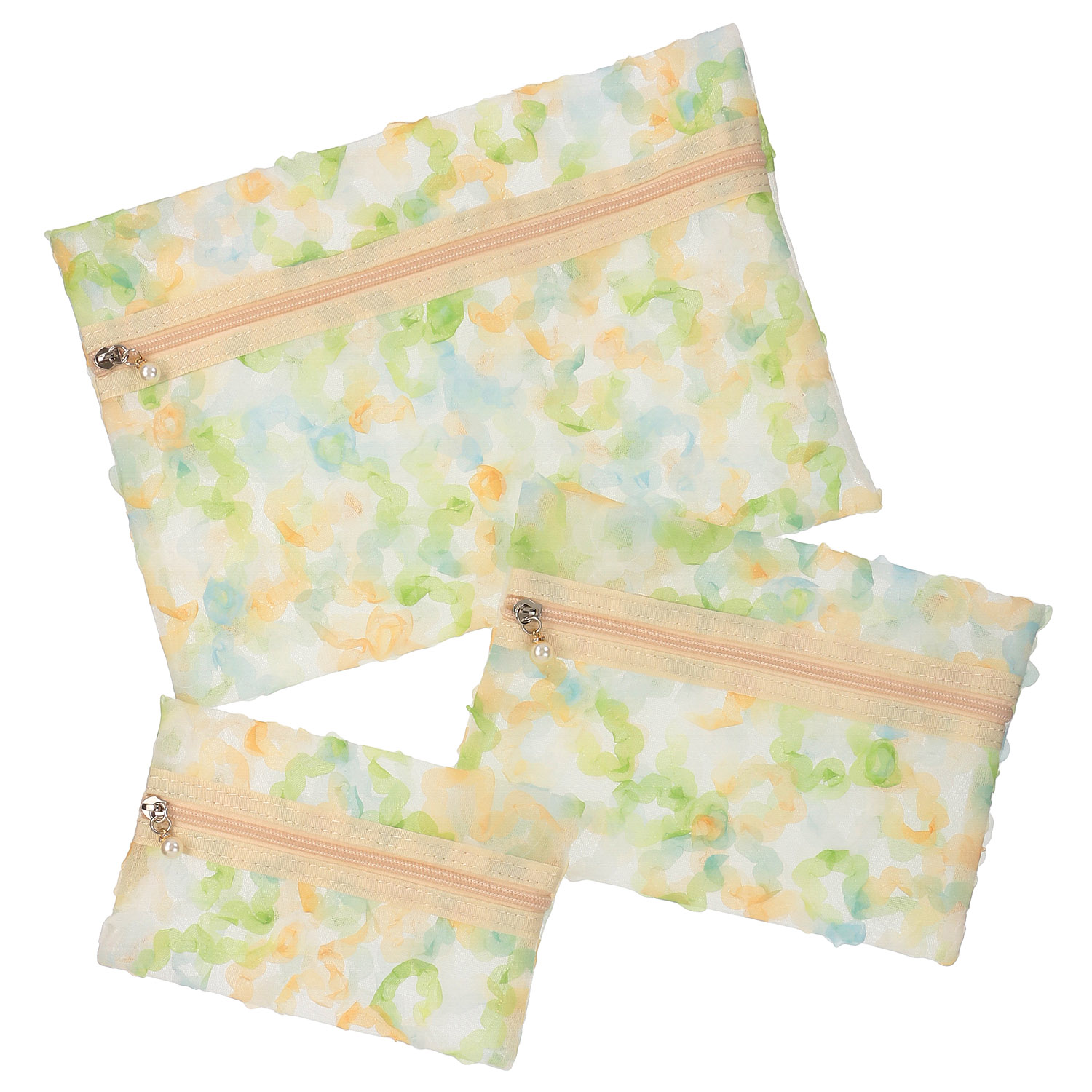 カラフルレーストリプルポーチ - 画像6