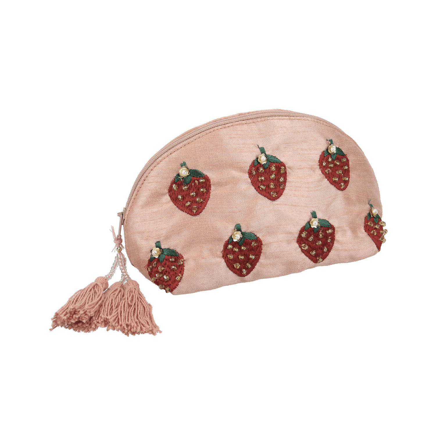 ビジュー＆刺繍ポーチ ベリー - 画像1