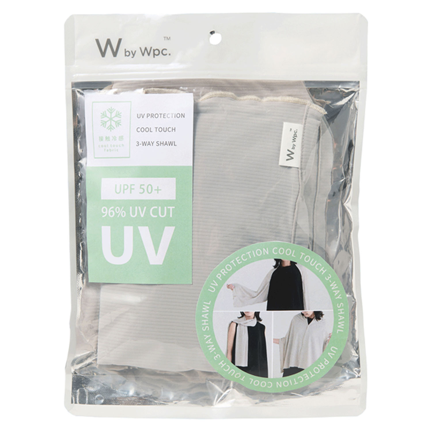 Wpc．UVカット接触冷感3WAYショール - 画像4