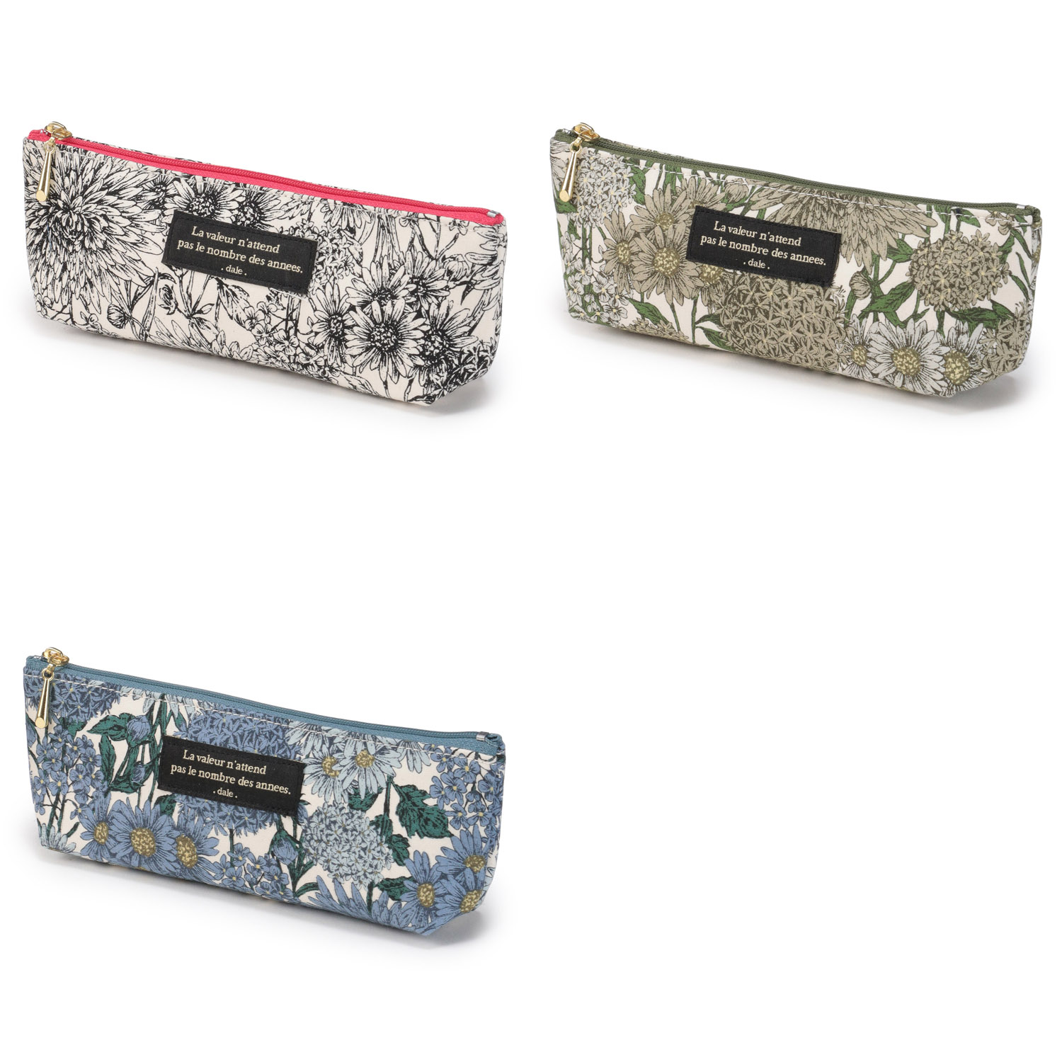 デール ラインドローイングフラワーペンケース - 画像1