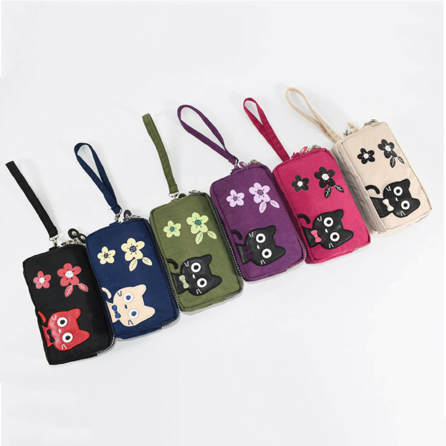 ネコパッチワークポーチ