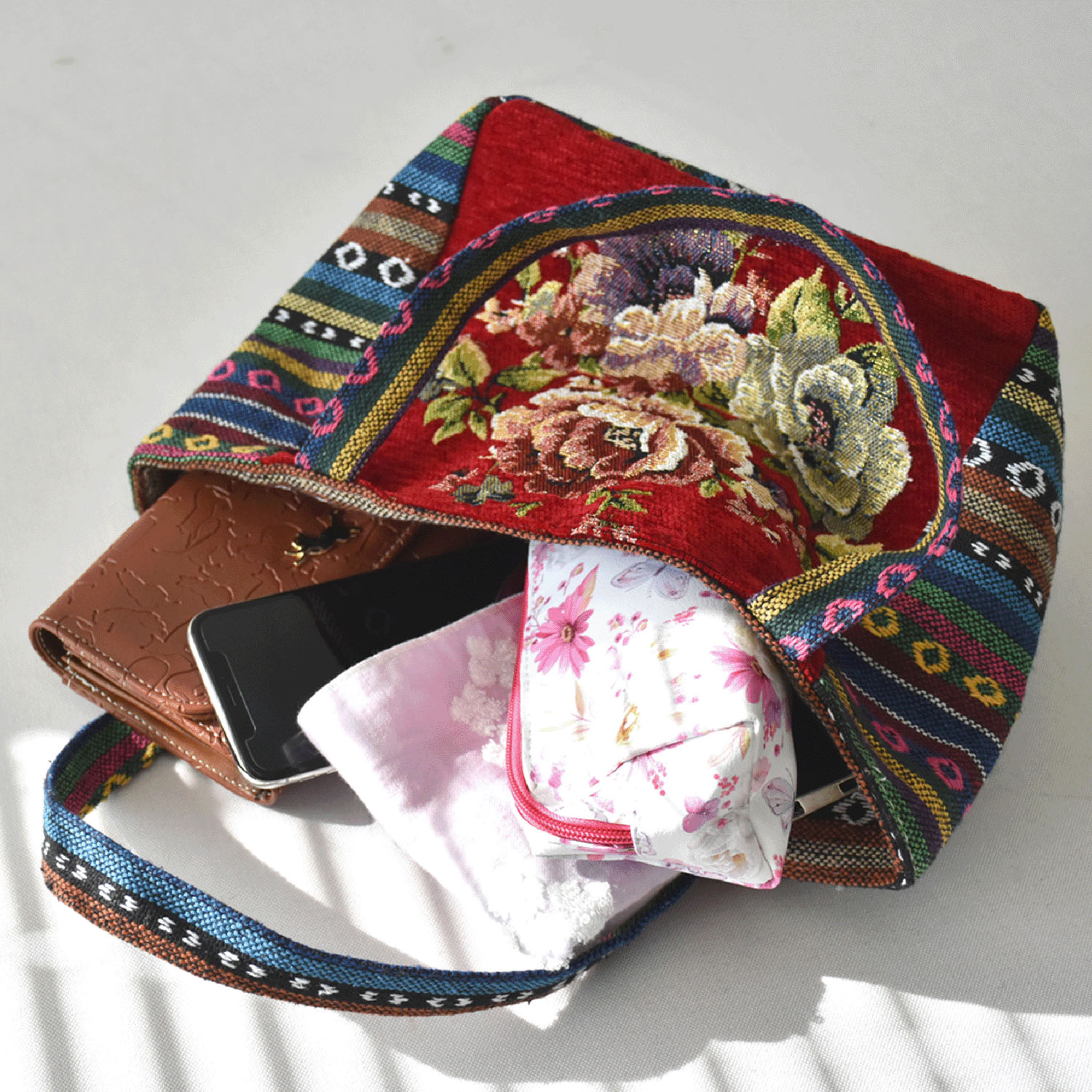 花柄ゴブランバッグ - 画像5