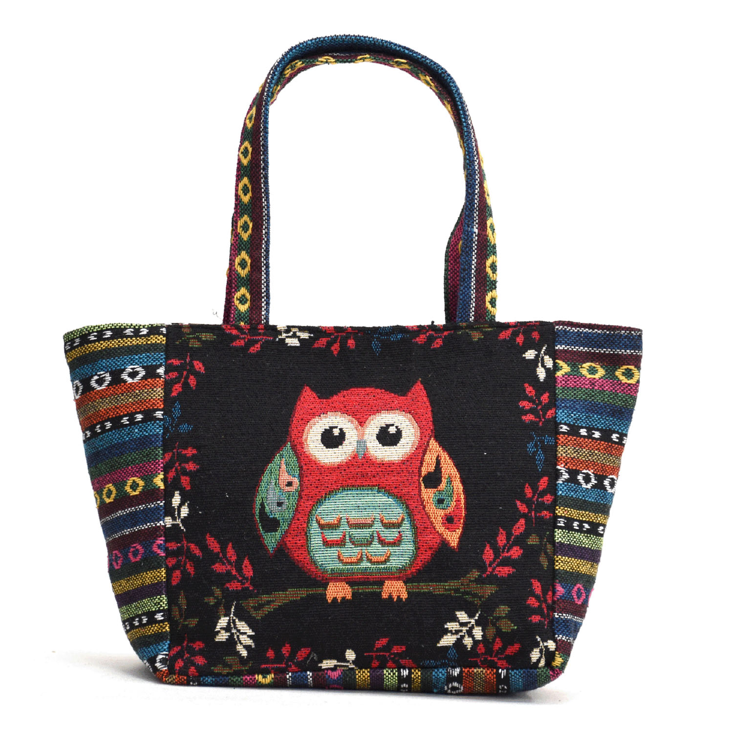 フクロウ ゴブランカジジュアルバッグ - 画像3