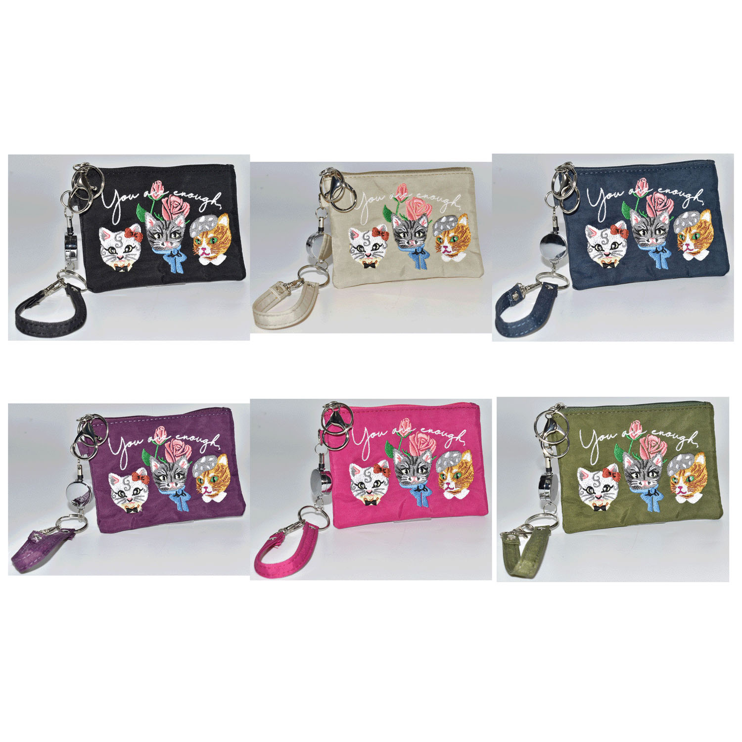 猫刺繍パスケース - 画像1