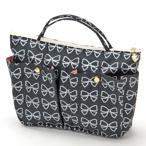 インナーポーチL リボン柄ファスナー付 - 画像1