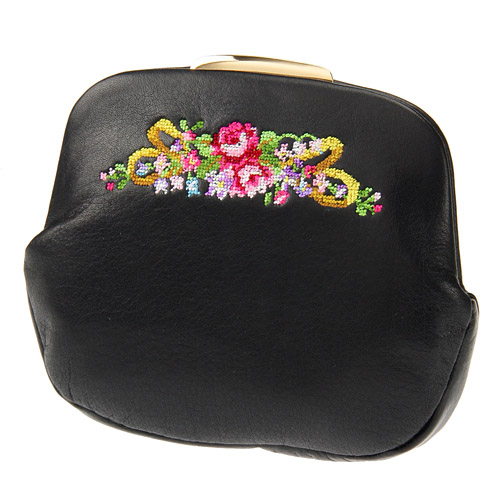 【日本製】 夢詩集 鏡付き押し口ポーチ - 画像1