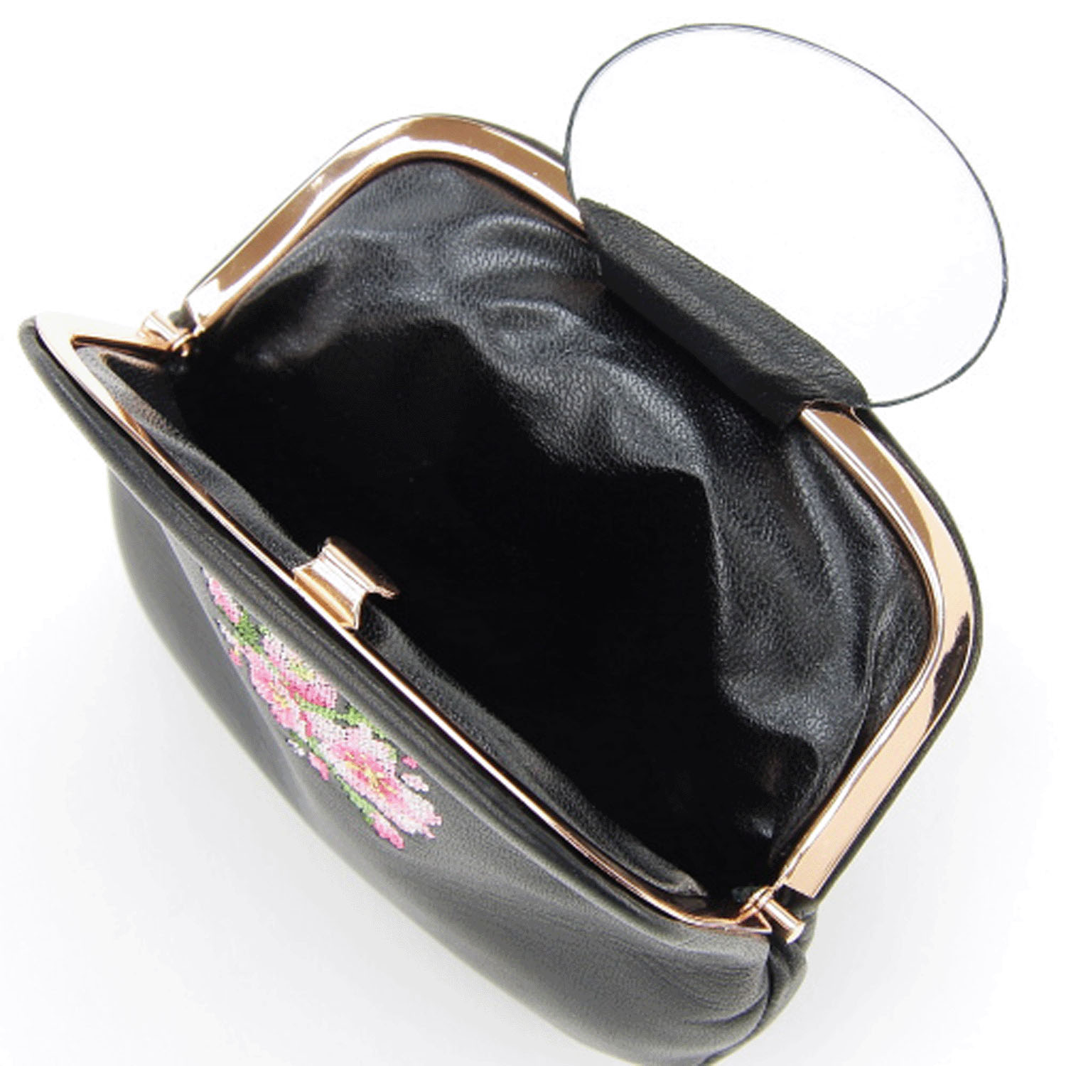 ＊5月1日より価格改定 【日本製】 夢詩集 鏡付き押し口ポーチ桜 - 画像4