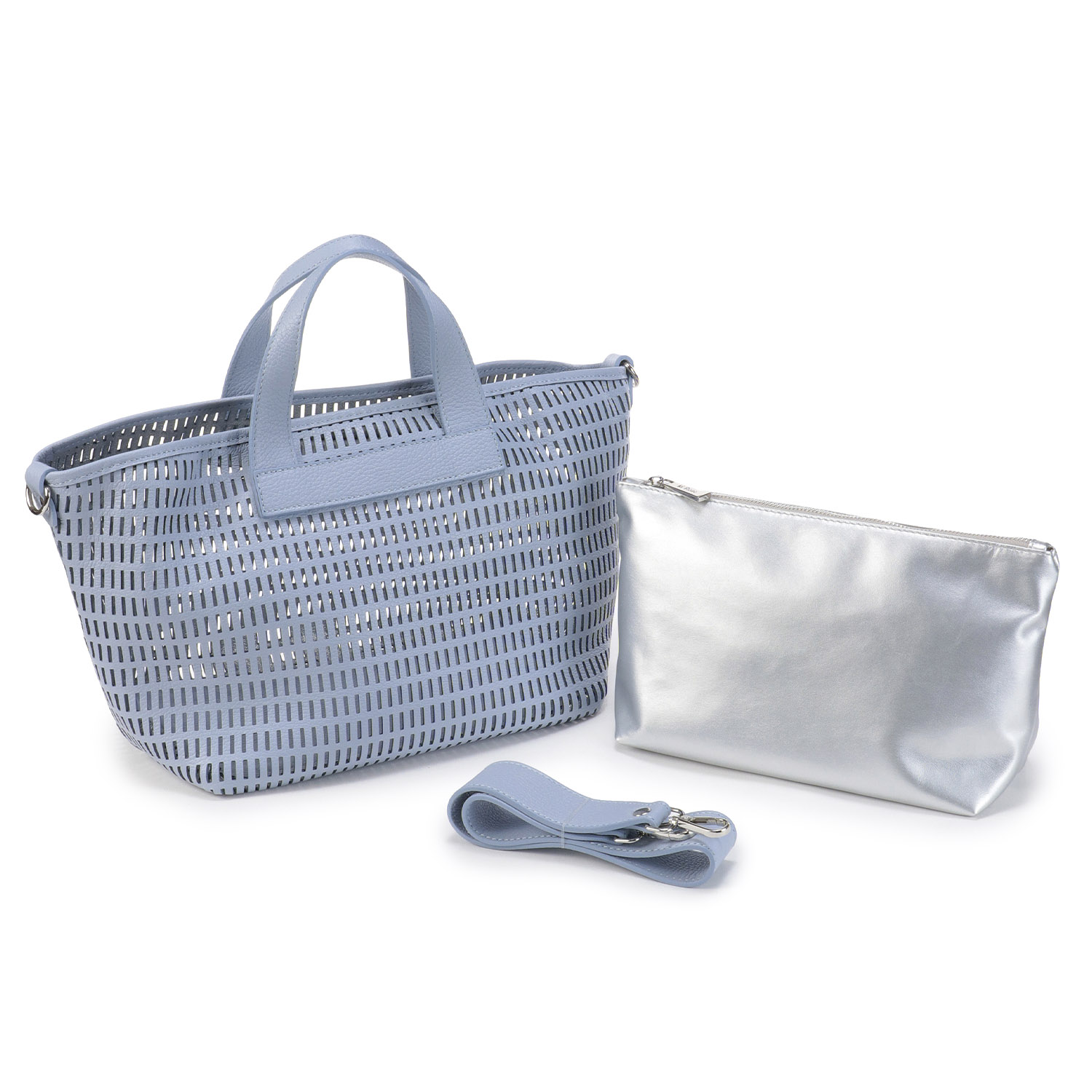 M Rose 牛革カットワークトートバッグ - 画像8