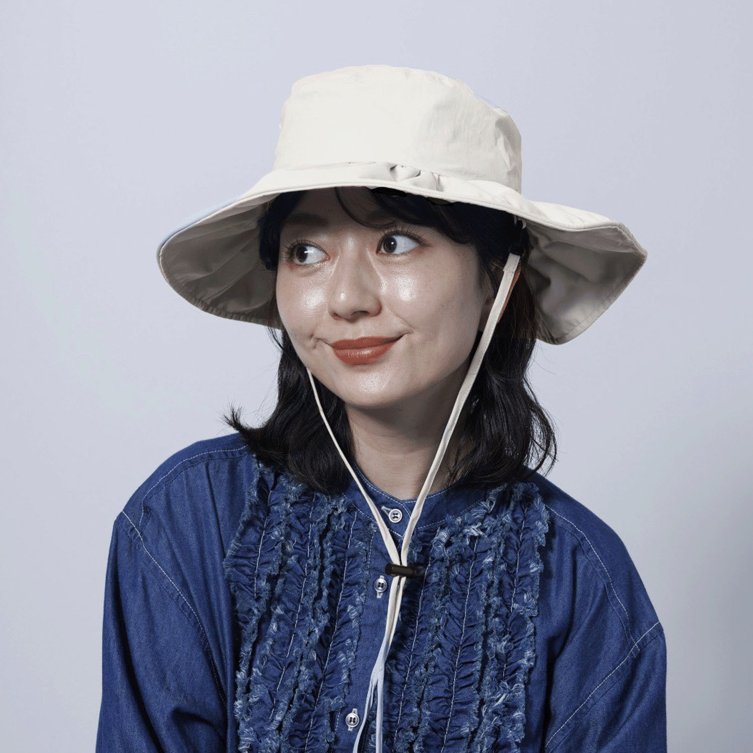 シルバーコーティングUVフリルハット - 画像5