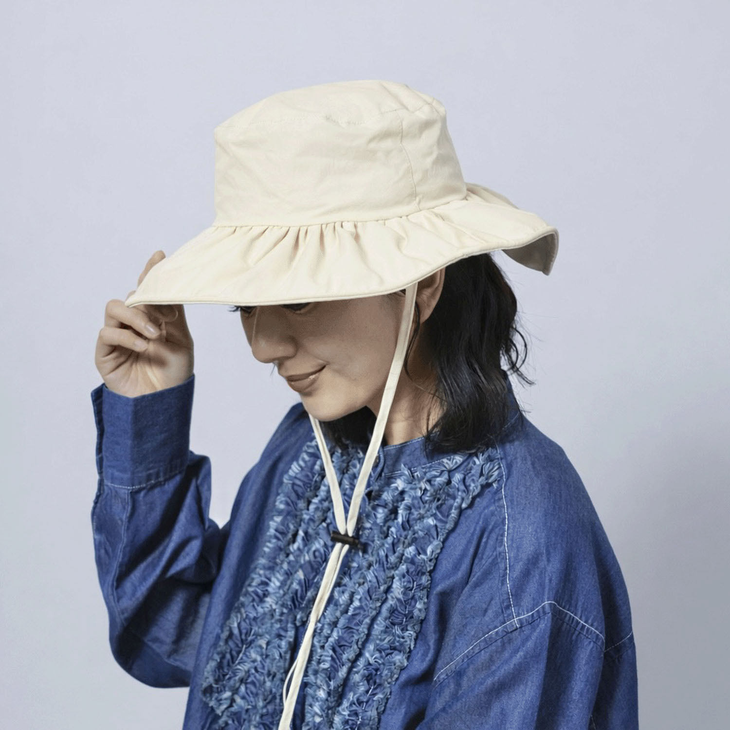 シルバーコーティングUVフリルハット - 画像6