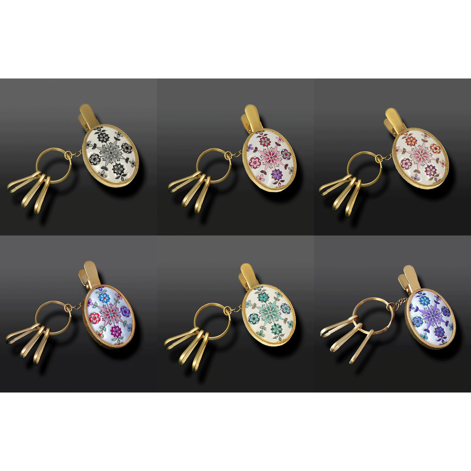 【取り寄せ品】 浅草文庫 花菱キークリップ - 画像1