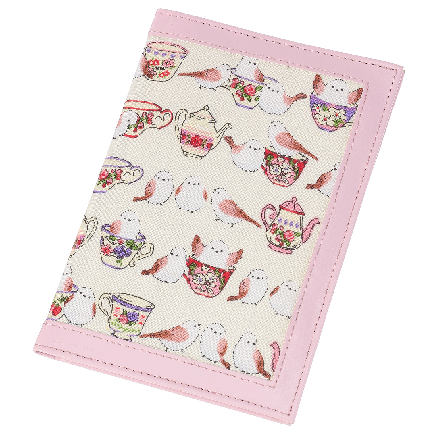 シマエナガ＆ティーカップ 保険証入れ - 画像2