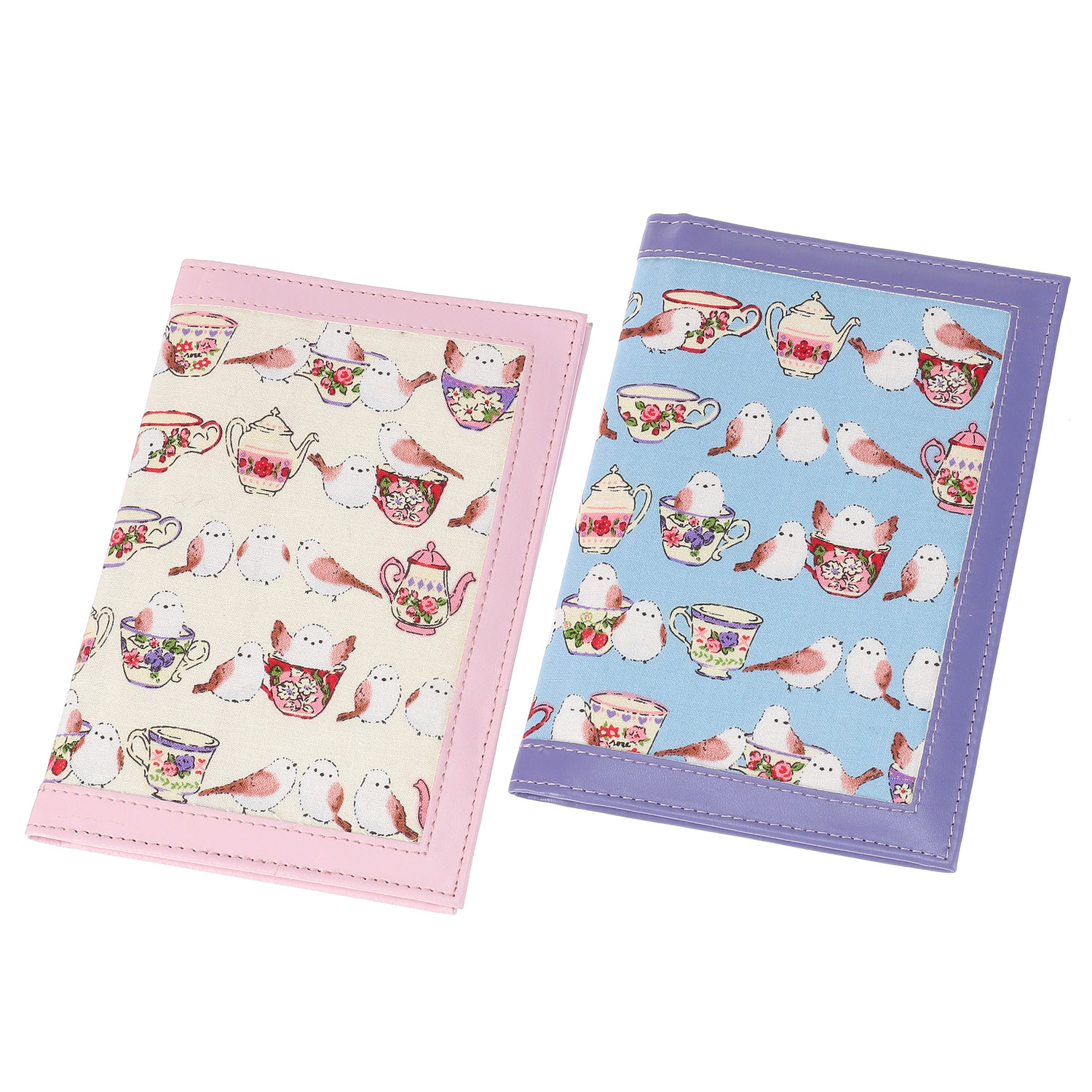 シマエナガ＆ティーカップ 保険証入れ