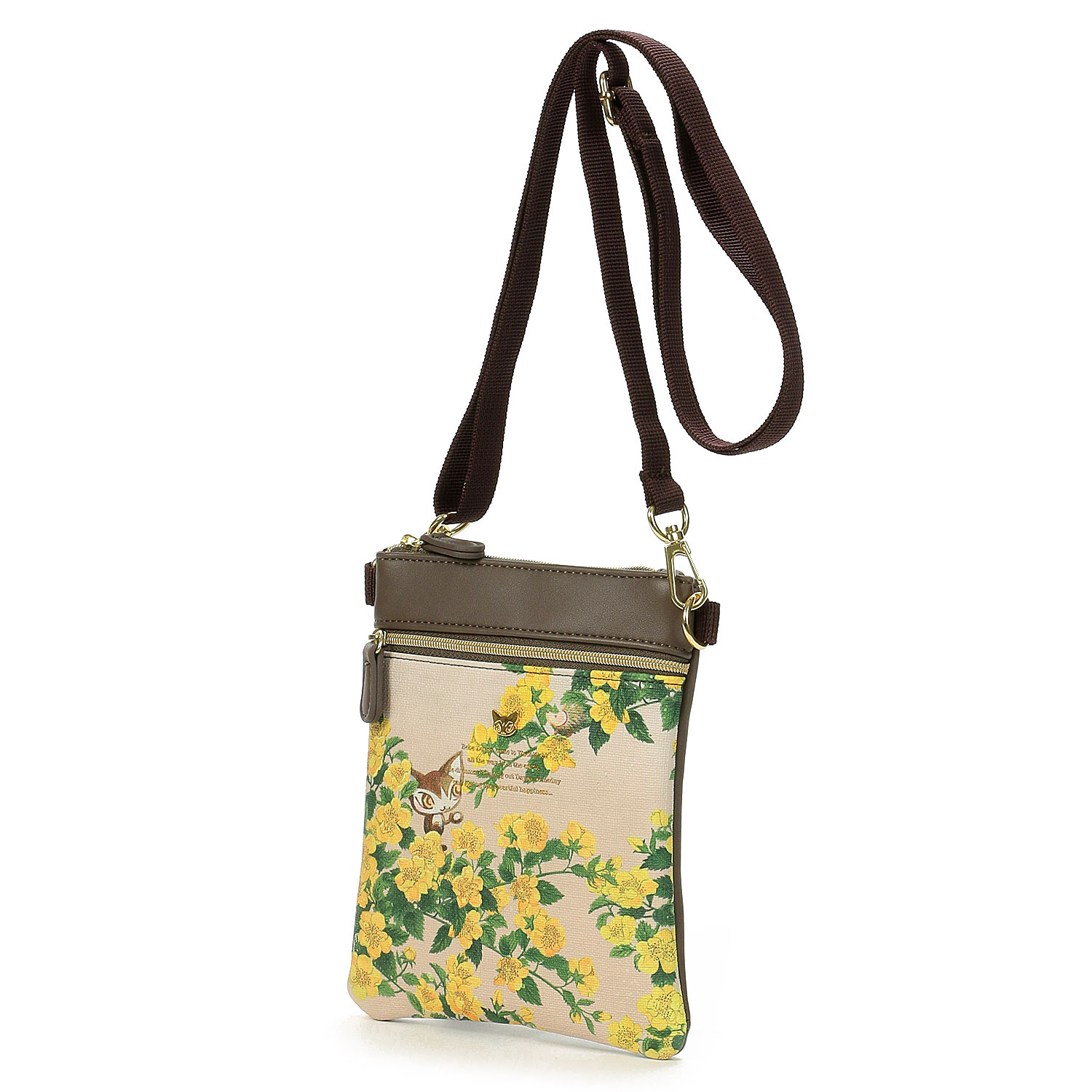 【ベベダヤン】 山吹に祈りを 縦型ポシェット