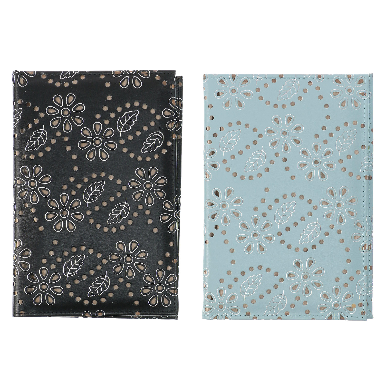 花パンチング 保険証・お薬手帳ケース - 画像1