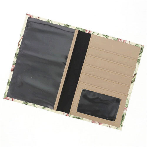 花刺繍柄 保険証・お薬手帳ケース - 画像2