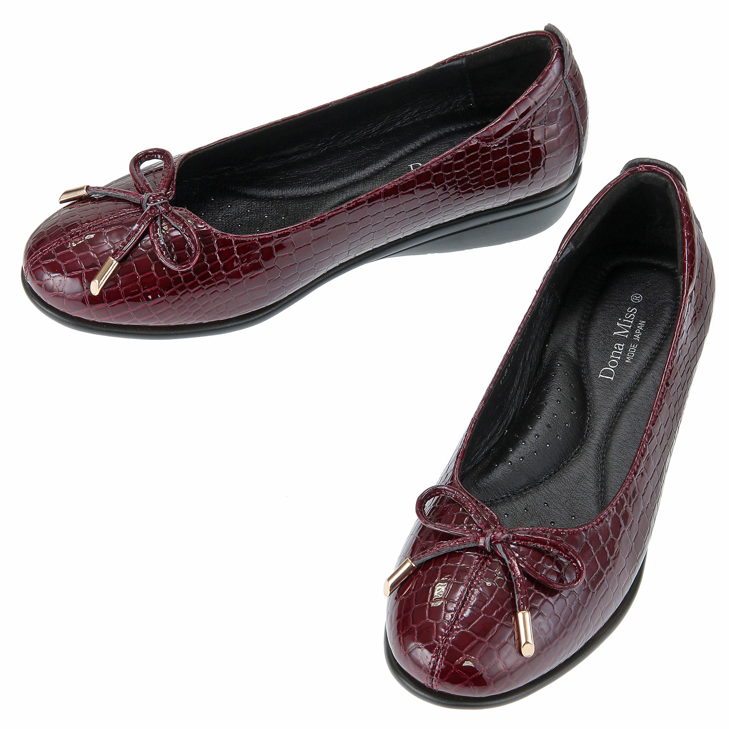 Dona Missエナメル型押しリボンシューズ - 画像3