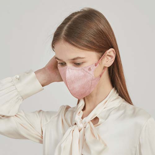 【予約可能品】アースカラー3Dマスク 12枚入  オールドローズ - 画像2