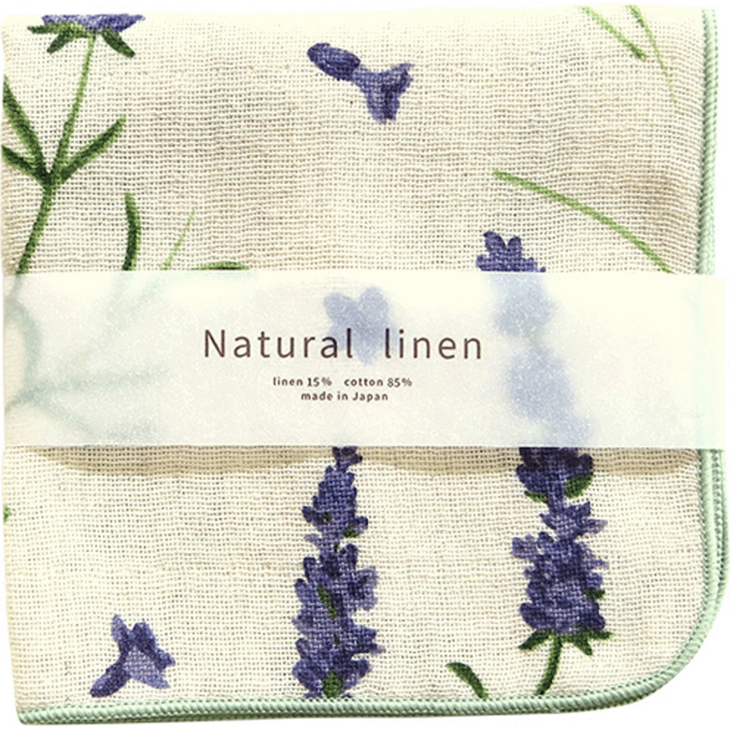 リネン・ラベンダー ハンカチ - 画像2