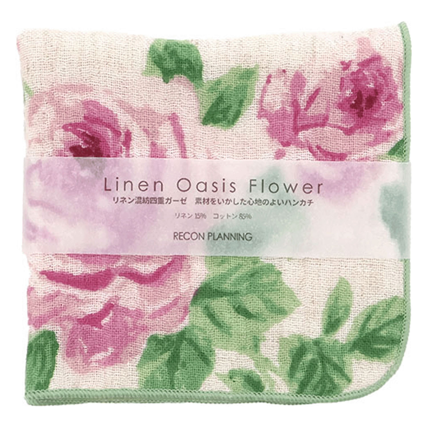 リネンフラッフィ 四重ガーゼハンカチ - 画像1